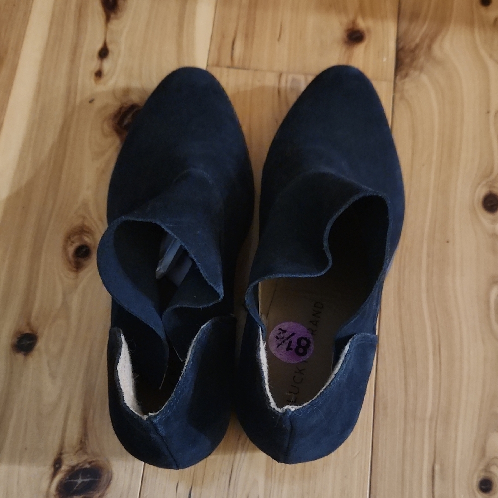 Lucky Brand Navy Blue Ankle Booties